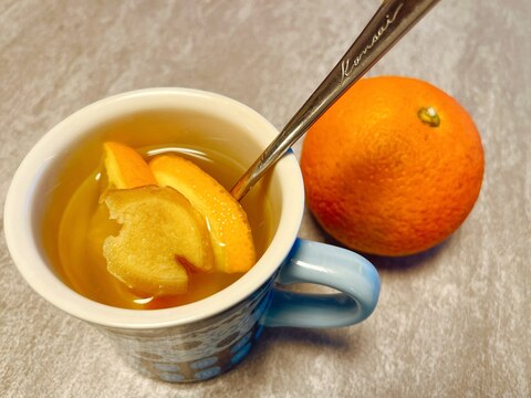 冬のホットな栄養ドリンク（柑橘ジンジャーシロップ）